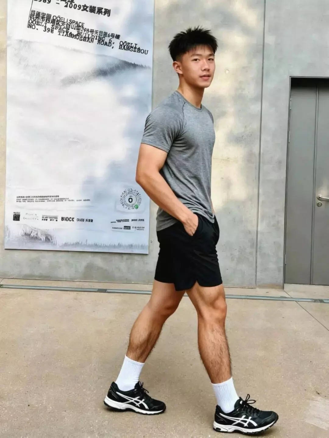 图片[5]-地铁里穿运动短裤的男大体育生，自拍鼻子真挺呀！-潮男潮北-潮男潮北