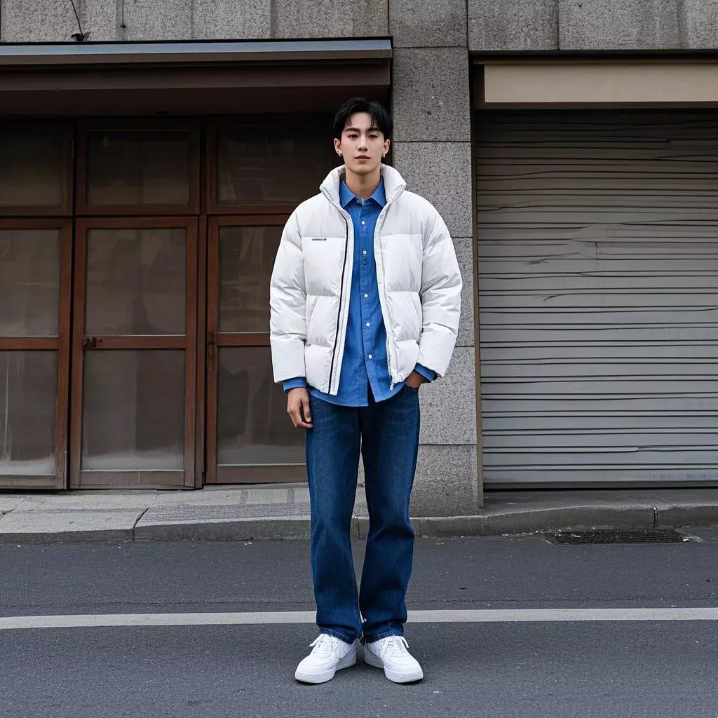 图片[3]-男生“羽绒服+衬衫”保暖帅气，春季就穿这3套，包帅的！-潮男潮北-潮男潮北