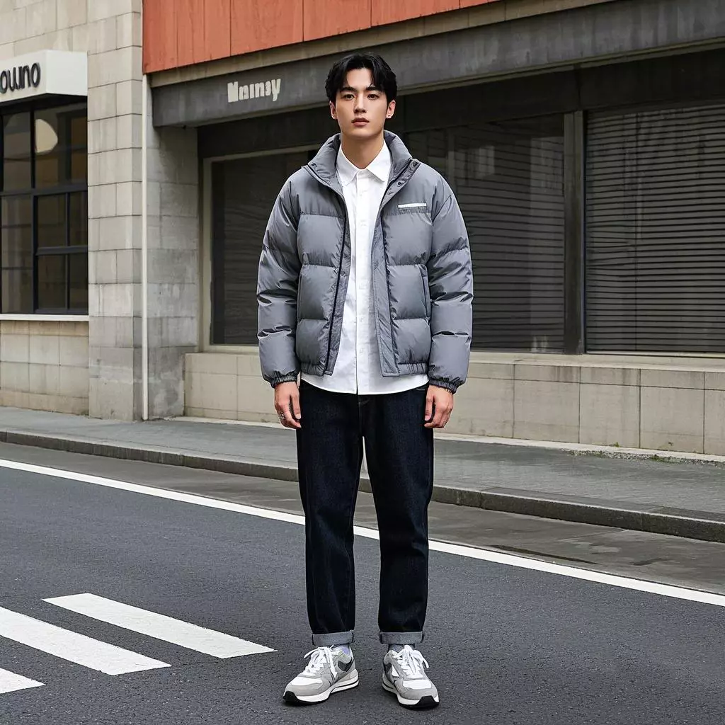 男生“羽绒服+衬衫”保暖帅气，春季就穿这3套，包帅的！-潮男潮北