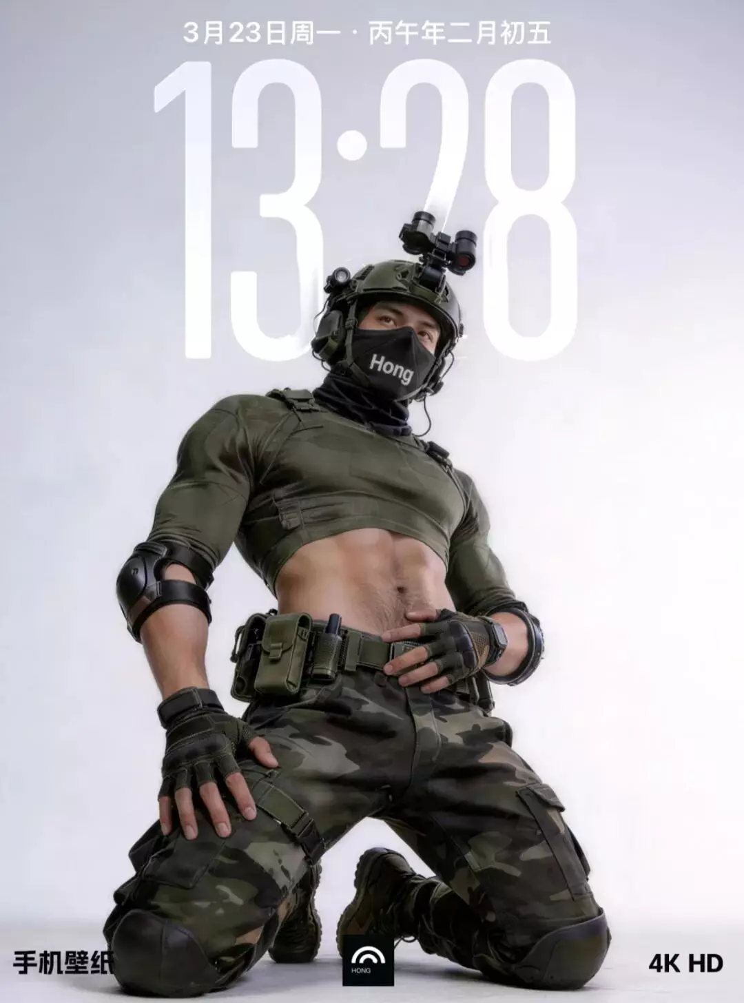 图片[3]-189黑皮肌肉体育生壁纸火爆全网！特种兵身材超迷人...-小蓝短视频